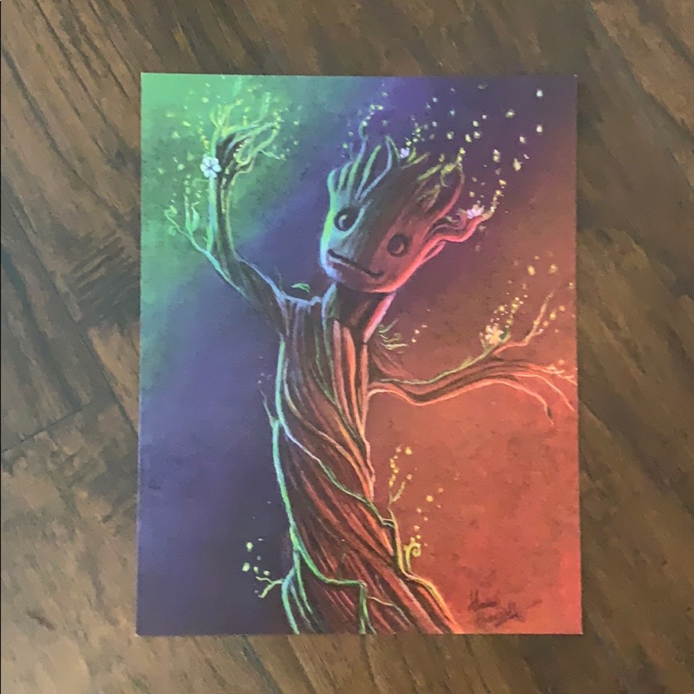 2/$15‼️ 14x11 Groot print / artwork
